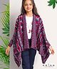 Arias Knit Full Sleeve Jacquard Front Open handkerchief Hem Shrug - Multicolor