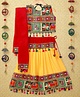 Banjara India Navratri Theme Sleeveless Kutchi Embroidered Choli & Lehenga With Dupatta - Yellow & Multi Color