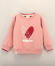 Ollypop Cotton Lycra Full Sleeves Sweatshirt Heart Print - Peach