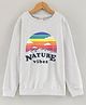 Lazy Bones Full Sleeves Rainbow Printed Sweatshirt - Grey