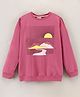 Lazy Bones Full Sleeves Scenery Printed Sweatshirt - Pink
