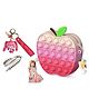 SKB Silicon Adorable Apple Shape Fidget Popit Bag- Multicolor
