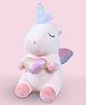 Dukiekooky Sitting Unicorn With Heart Pink- Height 30 cm