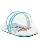 Super Bheem ST01 Mattress with Openable Mosquito Net and Pillow - Blue