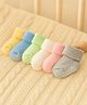 Zikku Baby Socks Cotton Breathable Anti Skid Thick Warm Kids Socks Pack of 6 - Multicolour