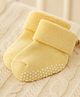 Zikku Baby Socks Cotton Breathable Anti Skid Thick Warm Kids Socks - Yellow