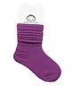 Zikku Full Length Socks Solid  -Purple