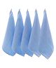 Zikku Bamboo Cotton Soft Hand Face Towel Washcloth for baby Pack of 5 - Blue