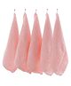 Zikku  Bamboo Cotton Soft Hand Face Towel Washcloth for baby Pack of 5 - Peach