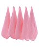 Zikku Bamboo Cotton Soft Hand Face Towel Washcloth for baby Pack of 5 - Pink