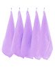 Zikku Bamboo Cotton Soft Hand Face Towel Washcloth for baby Pack of 5 - Purple