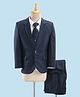 Babyhug Full Sleeves Party Suit With Blazer Solid- Teal Blue