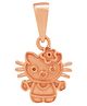 Taarose by Osasbazaar 925 Sterling Silver Kitty Pendant and Chain Set for Kids - 92.5% Pure BIS Hallmarked - Rose Gold