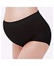 Zikku Women's Seamless Hi Waist Maternity Panty - Black