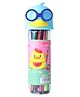 Spiky Multicolour Markers With Stylish Cover - 12 Pieces