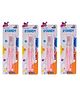Standy Kids Toothbrush with safety Case - Pack of 4- Pink