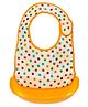 Adore XOXO Baby Feeding Bib With Spill Catcher - Orange