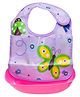 Adore XOXO Baby Feeding Bib With Spill Catcher - Purple