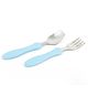 Taabartoli Stainless Steel Spoon And Fork Set - Blue