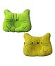 Jars Collections Memory Foam Pillow Cat Face Print Pack of 2 - Multicolour