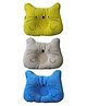 JARS Collections Soft And Comfortable Memory Foam Pillow Solid Print Pack Of 3 -  Mutlicolor