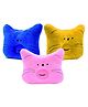 JARS Collections Soft And Comfortable Memory Foam Pillow Solid Print Pack of 3 - Mutlicolor