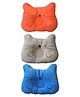JARS Collections Soft And Comfortable Memory Foam Pillow Solid Print Pack of 3 - Mutlicolor