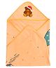 Jars Collections Baby Knit Terry Cartoon Print Hooded Towel - Orange