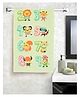 JARS Collections 100% Microfiber Towels Cartoon Animal Birthday Party Number Print  - Green