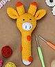 Crochet Giraffe Rattle cum Soft Toys Yellow - 25 cm