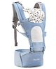 Bonfino Admire 5-in-1 Multi-Way Baby Carrier with Padded Head Support and Cool Air Mesh, Side Storage, Blue| Even Weight Distribution Waist and Shoulder| Paded straps| Breathable Mesh Fabric| Sturdy Waist Belt-Blue