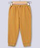 Beebay Solid Knitted Joggers - Mustard Yellow