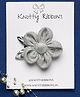 Knotty Ribbons Glitter Flower Alligator Hair Clip - Silver
