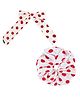 Arendelle Combo Of Cheetah Print Extra Large Scrunchie and Hair Bow - Red & White