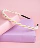 Arendelle Twisted Pearl Detailed Hair Band - White