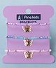 Pine Kids Free Size Bracelets Butterfly Design Pack of 3- Multicolor