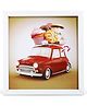 Archies Red Candy Car White Border Wall Painting - White