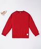Ed-a-Mamma Full Sleeves Sustainable Solid Color Sweatshirt - Red