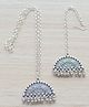 Pretty Ponytails Traditional Ghungroo Maang Teeka & Necklace - Silver