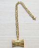 Pretty Ponytails Divine Indian God Shivas Damru Pendant With Chain - Golden