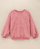 Little Kangaroos Full Sleeves Winter Top With Sequins Detailing- Brown
