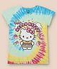 Kidsville Half Sleeves Hello Kitty Featured T Shirt - Blue Pink Yellow