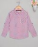 Budding Bees Cotton Full Sleeves Gingham Checked Shirt - Purple