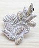 Pretty Ponytails Ethnic Flower Bud Zardozi and Kundan Boota Hair Clip - Silver
