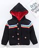 Yellow Apple Full Sleeves Hooded SweatJacket Colour Design - Black