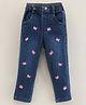 Wonderchild All Over Butterfly Embroidered Leggings - Blue