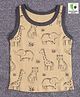 COCOON ORGANICS Sleeveless Animal Farm Printed Vest - Beige