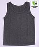 COCOON ORGANICS Sleeveless Solid Vest - Anthracite Melange