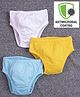 COCOON ORGANICS Pack Of 3 Solid Briefs - White Yellow & Blue