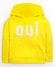 Cherry Crumble By Nitt Hyman Full Sleeves Fur Applique Detail Hooded Imperial Sweatshirt - Yellow